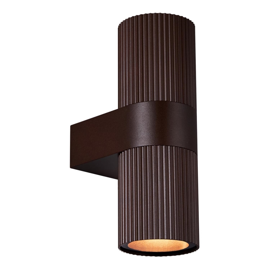 Nordlux - Udendørs væglampe KYKLOP 2xGU10/25W/230V IP54 brun