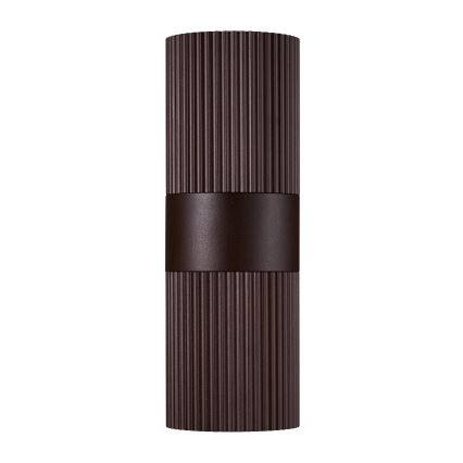 Nordlux - Udendørs væglampe KYKLOP 2xGU10/25W/230V IP54 brun