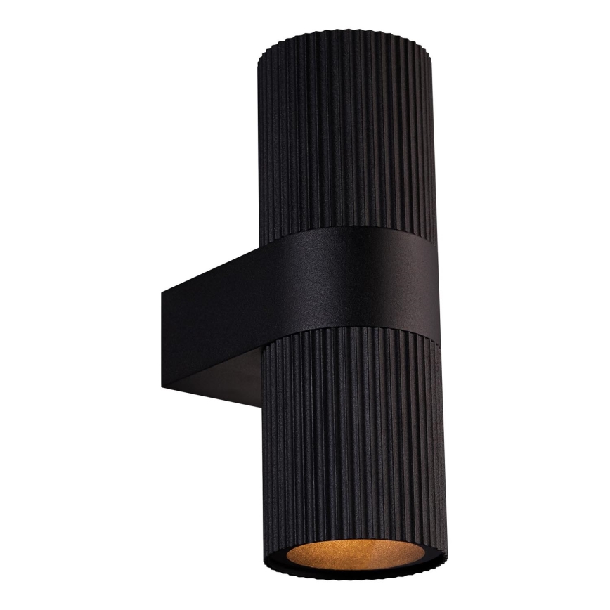 Nordlux - Udendørs væglampe KYKLOP 2xGU10/25W/230V IP54 sort