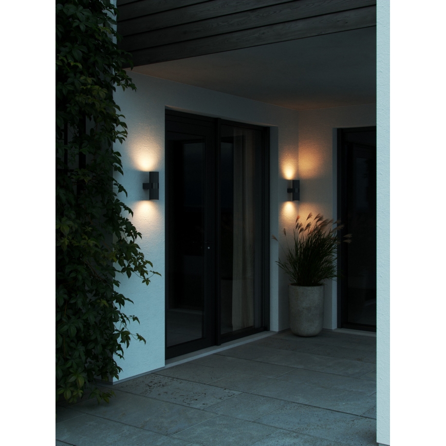 Nordlux - Udendørs væglampe KYKLOP 2xGU10/25W/230V IP54 sort