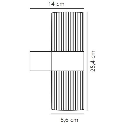 Nordlux - Udendørs væglampe KYKLOP 2xGU10/25W/230V IP54 sort