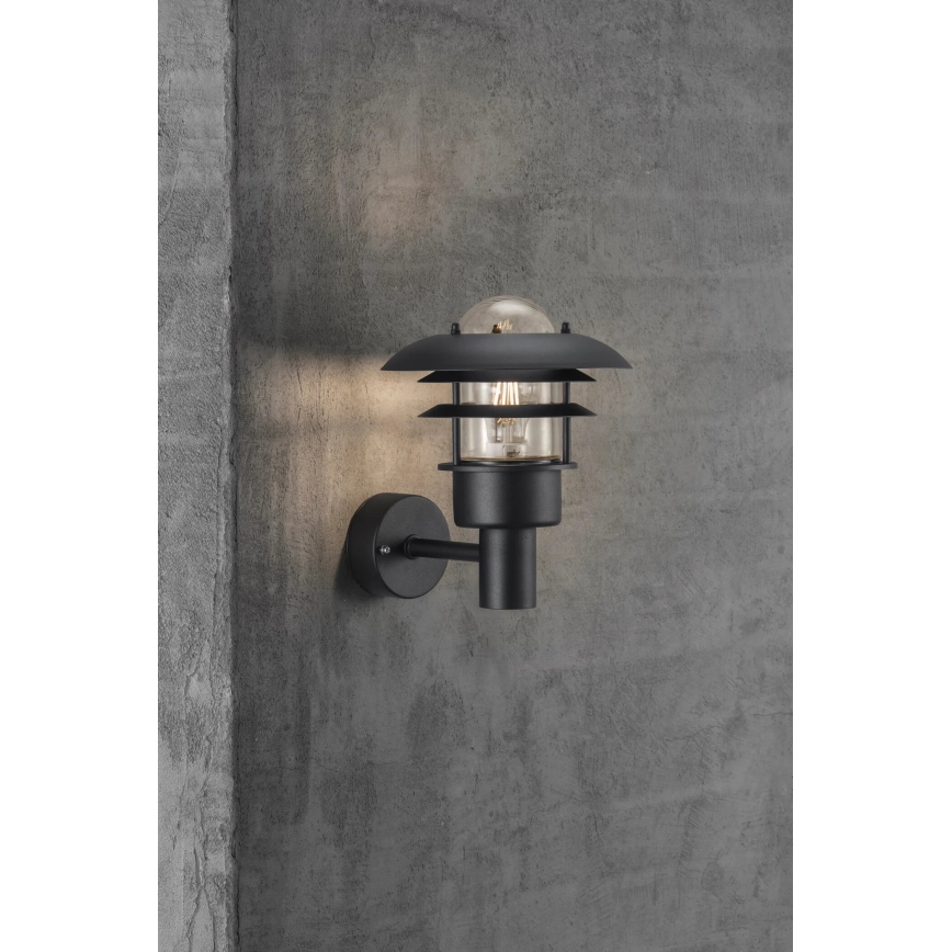 Nordlux - Udendørs væglampe LONSTRUP 1xE27/60W/230V IP44 sort