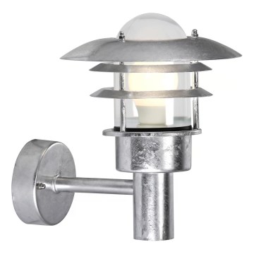 Nordlux - Udendørs væglampe LONSTRUP 1xE27/60W/230V IP44 sølvfarvet
