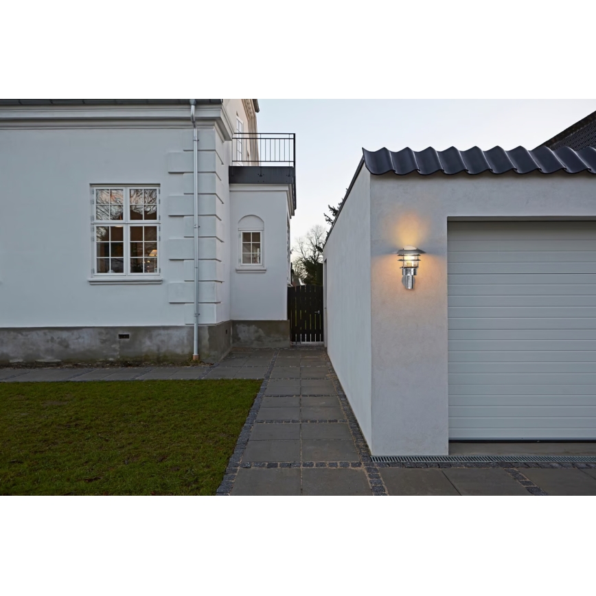 Nordlux - Udendørs væglampe LONSTRUP 1xE27/60W/230V IP44 sølvfarvet