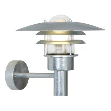 Nordlux - Udendørs væglampe LONSTRUP 1xE27/60W/230V IP44 sølvfarvet