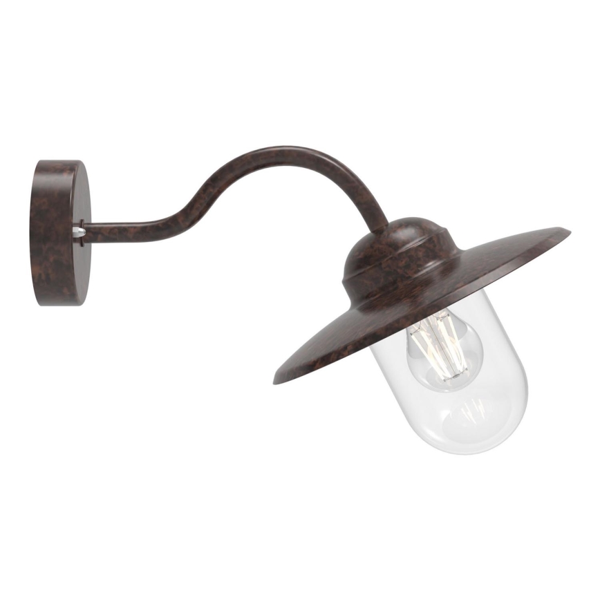 Nordlux - Udendørs væglampe LUXEMBOURG 1xE27/60W/230V IP54 brun/patina