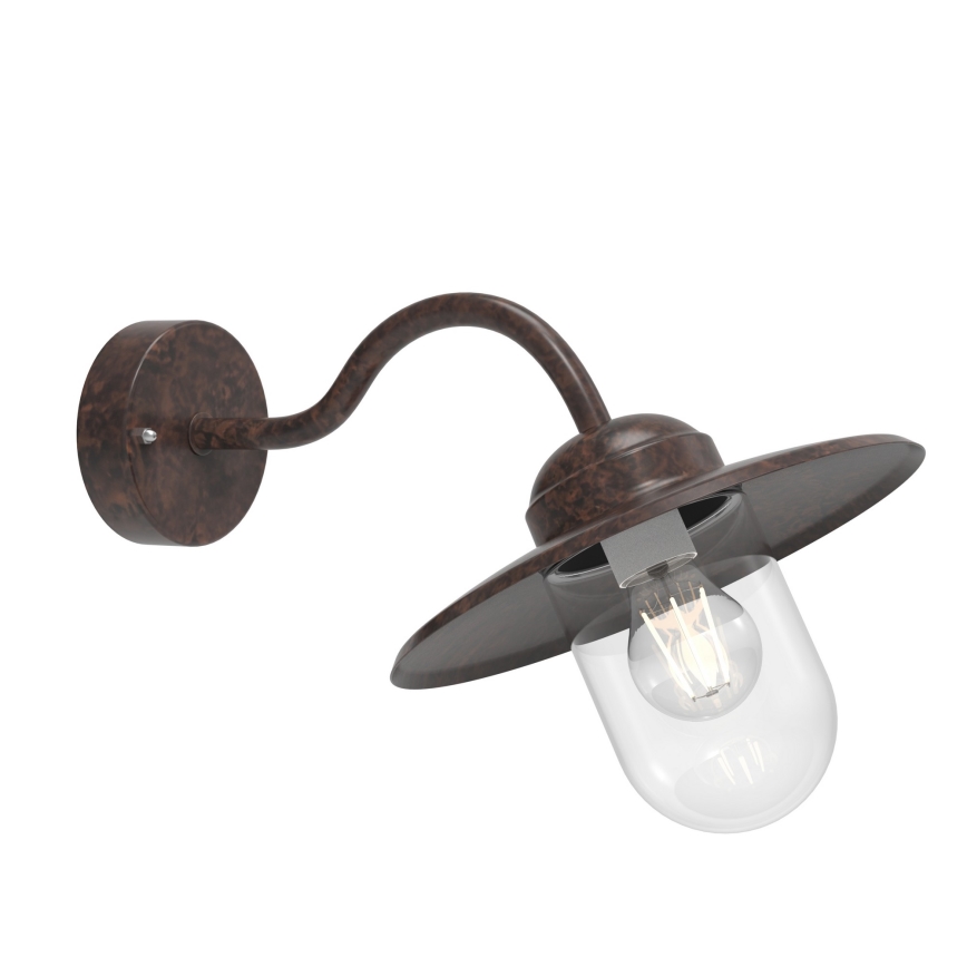 Nordlux - Udendørs væglampe LUXEMBOURG 1xE27/60W/230V IP54 brun/patina