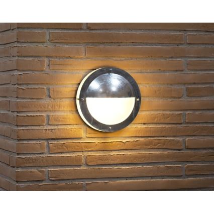Nordlux - Udendørs væglampe MALTA 1xE27/60W/230V IP54 sølvfarvet