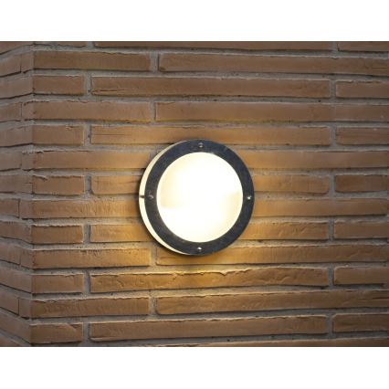 Nordlux - Udendørs væglampe MALTA 1xE27/60W/230V sølvfarvet