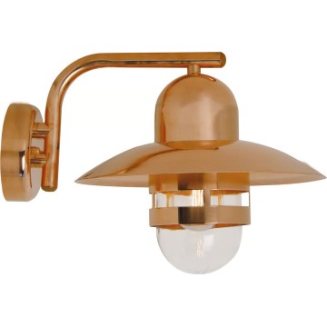 Nordlux - Udendørs væglampe NIBE 1xE27/60W/230V IP54 kobber