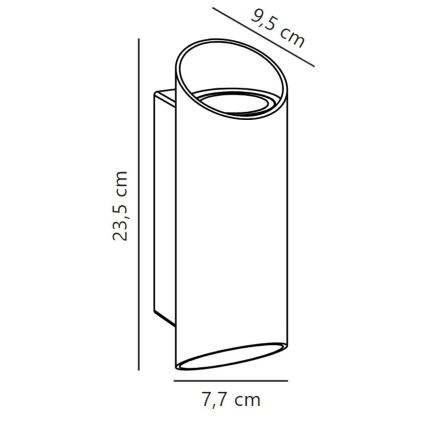 Nordlux - Udendørs væglampe NICO 2xGU10/25W/230V IP54 antracit