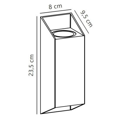 Nordlux - Udendørs væglampe NICO 2xGU10/25W/230V IP54 antracit
