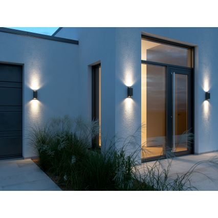 Nordlux - Udendørs væglampe NICO 2xGU10/25W/230V IP54 sort