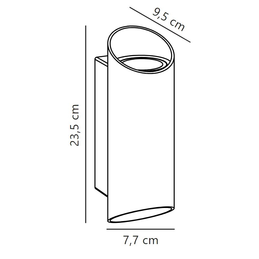 Nordlux - Udendørs væglampe NICO 2xGU10/35W/230V IP54 antracit