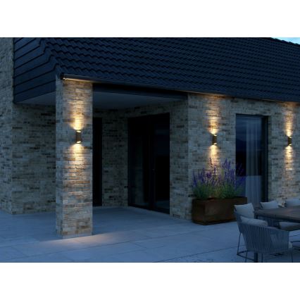 Nordlux - Udendørs væglampe NIKO 2xGU10/35W/230V IP54