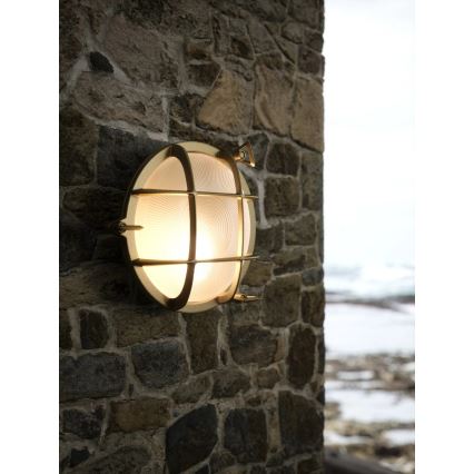 Nordlux - Udendørs væglampe POLPERRO 1xE27/12,5W/230V IP64 messing