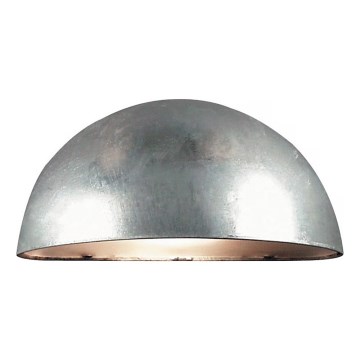 Nordlux - Udendørs væglampe SCORPIUS 1xE14/40W/230V IP33 sølvfarvet