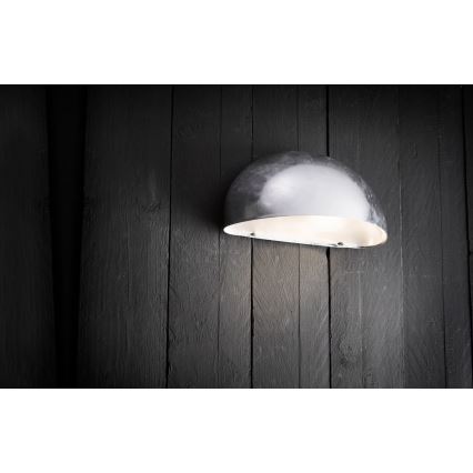 Nordlux - Udendørs væglampe SCORPIUS 1xE14/40W/230V IP33 sølvfarvet