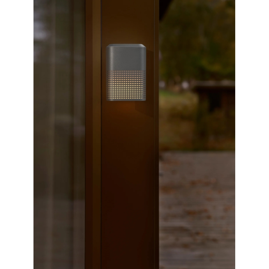 Nordlux - Udendørs væglampe SIDARA 1xE27/15W/230V IP54 antracit