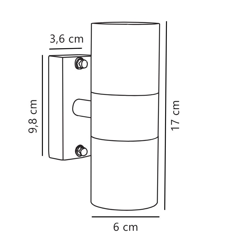 Nordlux - Udendørs væglampe TIN 2xGU10/35W/230V IP54 sort