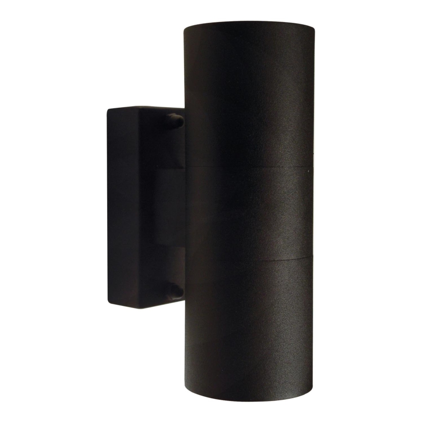 Nordlux - Udendørs væglampe TIN 2xGU10/35W/230V IP54 sort