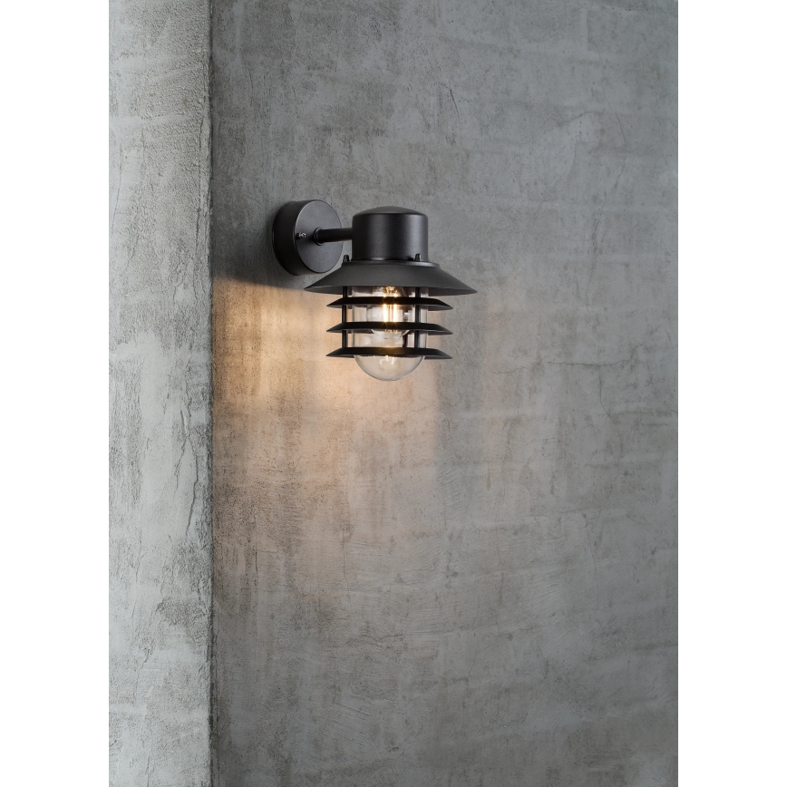 Nordlux - Udendørs væglampe VEJERS 1xE27/60W/230V IP54 sort