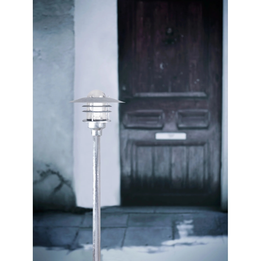 Nordlux - Udendørslampe AGGER 1xE27/60W/230V IP54 sølv
