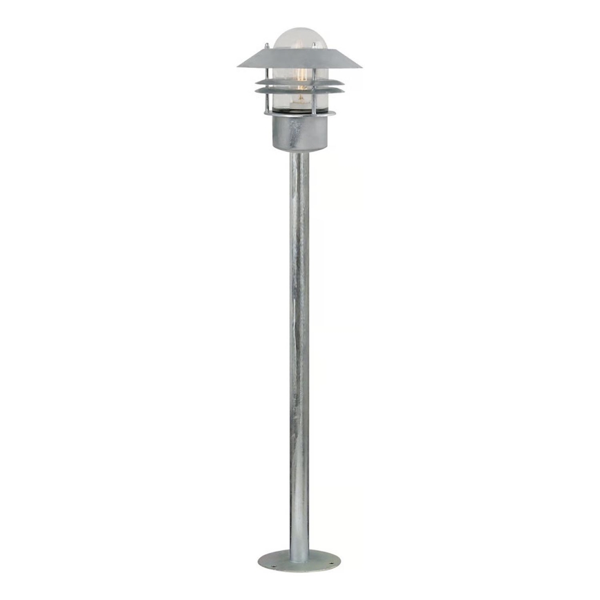 Nordlux - Udendørslampe BLOKHUS 1xE27/60W/230V IP54 sølvfarvet 92 cm