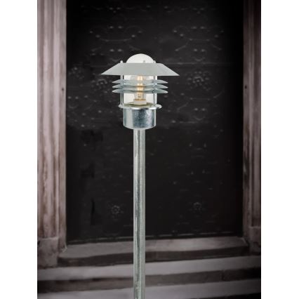 Nordlux - VEJERS udendørs lampe 1xE27/60W/230V IP54 sølv 92 cm