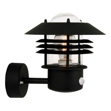 Nordlux - VEJERS udendørs væglampe med sensor 1xE27/60W/230V IP54 sølv