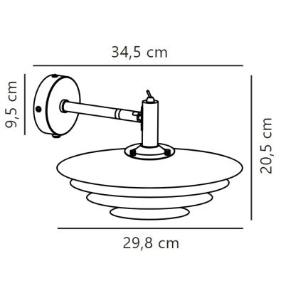 Nordlux - Væglampe BRETAGNE 1xG9/25W/230V antracit