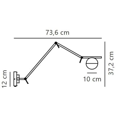 Nordlux - Væglampe CONTINA 1xG9/5W/230V messing