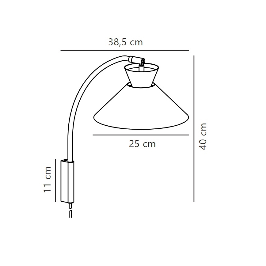 Nordlux - Væglampe DIAL 1xE27/40W/230V grå