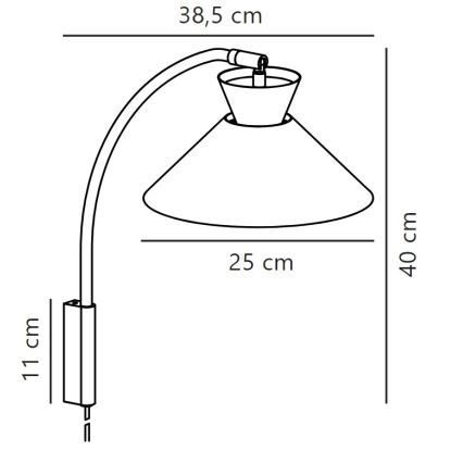Nordlux - Væglampe DIAL 1xE27/40W/230V hvid