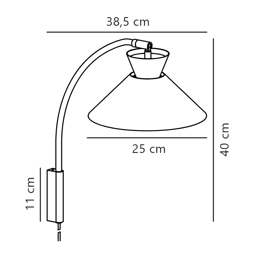 Nordlux - Væglampe DIAL 1xE27/40W/230V hvid