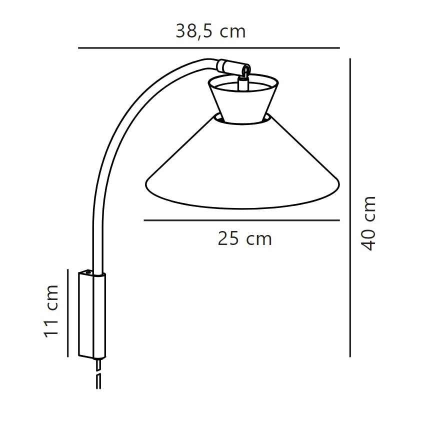 Nordlux - Væglampe DIAL 1xE27/40W/230V sort