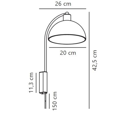 Nordlux - Væglampe ELLEN 1xE14/40W/230V guldfarvet