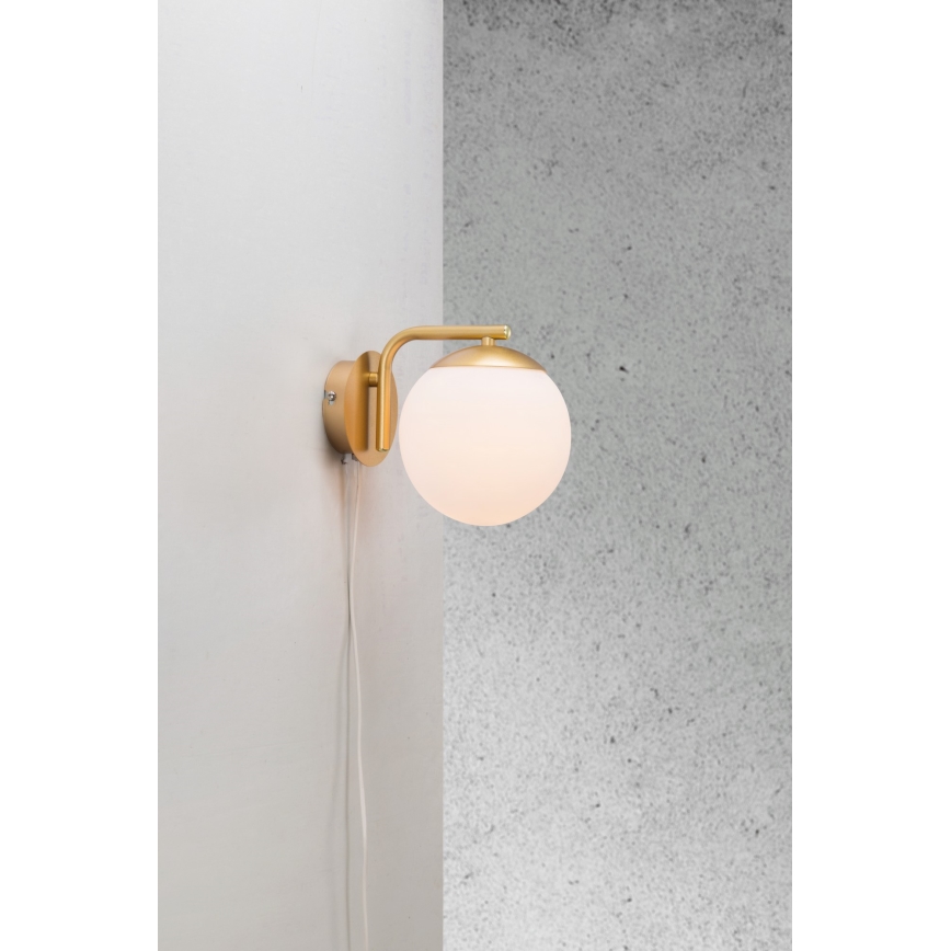 Nordlux - Væglampe GRANT 1xE14/40W/230V guldfarvet