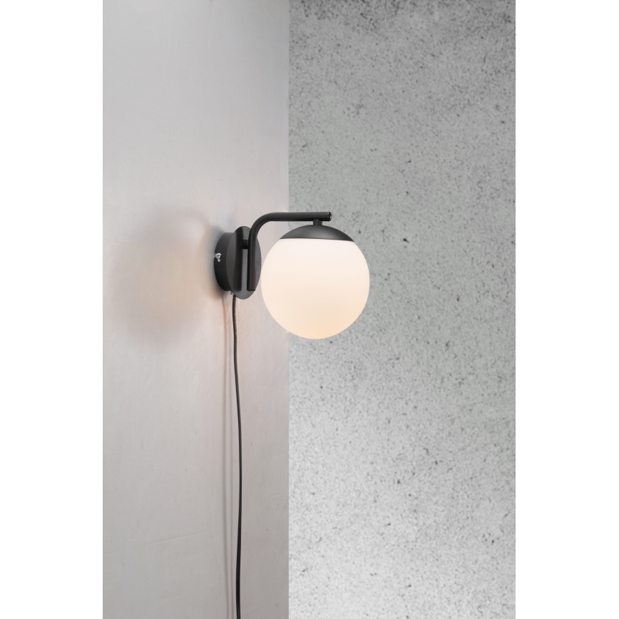 Nordlux - Væglampe GRANT 1xE14/40W/230V sort
