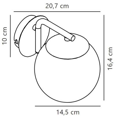 Nordlux - Væglampe GRANT 1xE14/40W/230V sort