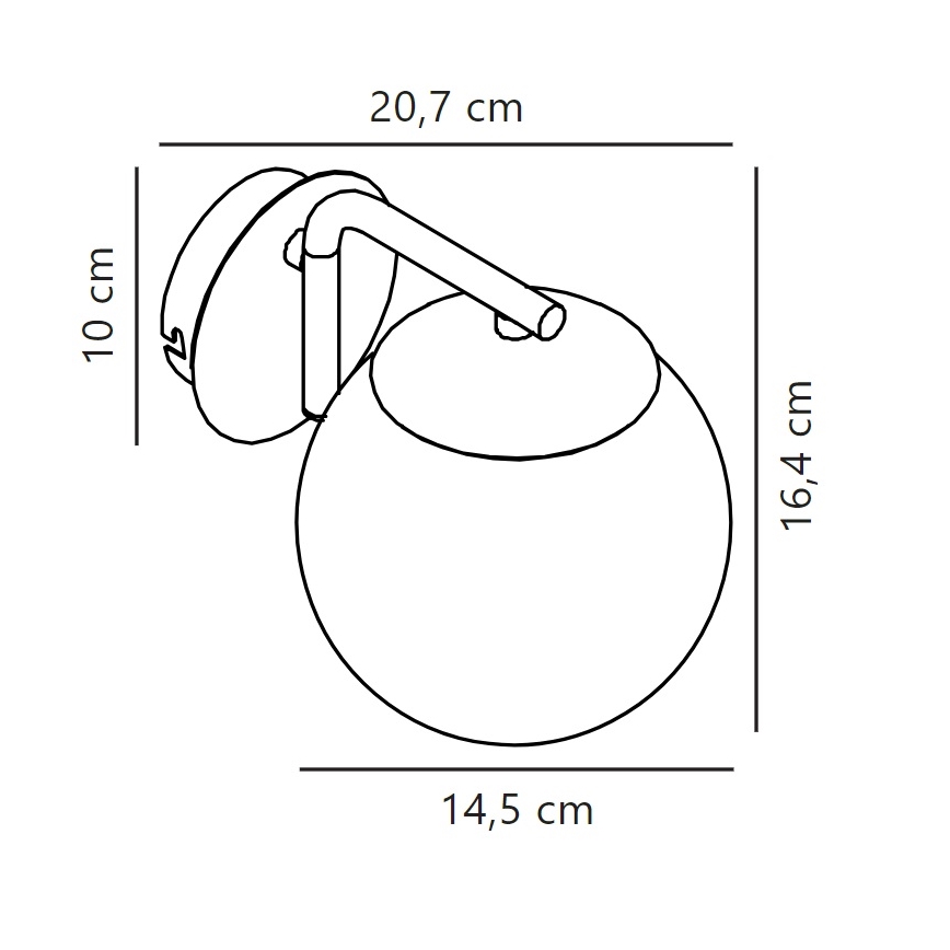 Nordlux - Væglampe GRANT 1xE14/40W/230V sort