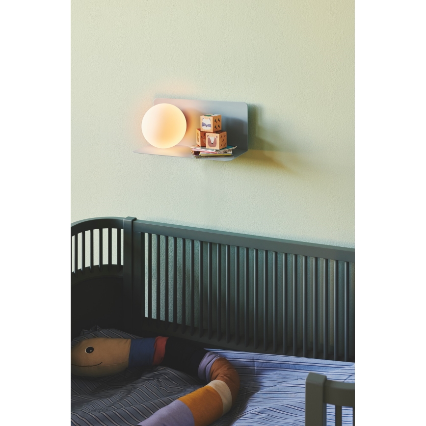 Nordlux - Væglampe med hylde LILIBETH 1xE14/25W/230V blå