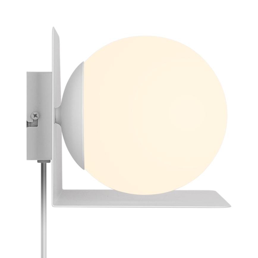 Nordlux - Væglampe med hylde LILIBETH 1xE14/25W/230V hvid