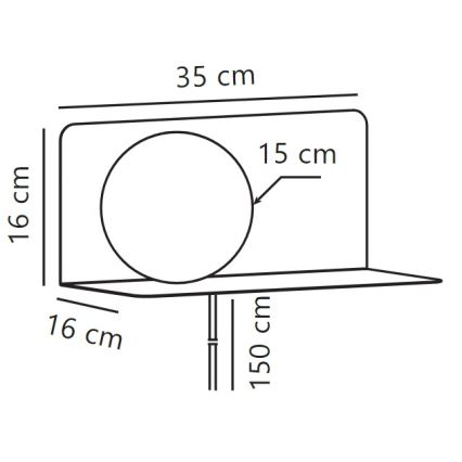 Nordlux - Væglampe med hylde LILIBETH 1xE14/25W/230V hvid