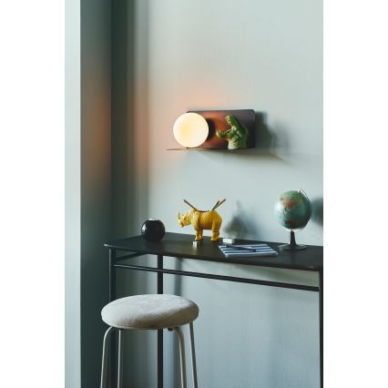 Nordlux - Væglampe med hylde LILIBETH 1xE14/25W/230V sort