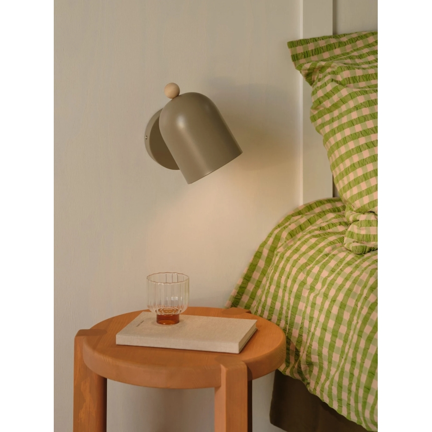 Nordlux - Væglampe med spot GASTON 1xE27/15W/230V beige