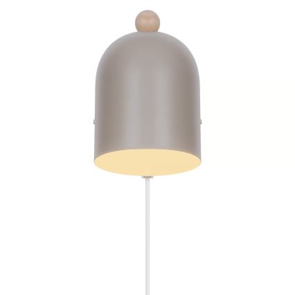 Nordlux - Væglampe med spot GASTON 1xE27/15W/230V beige