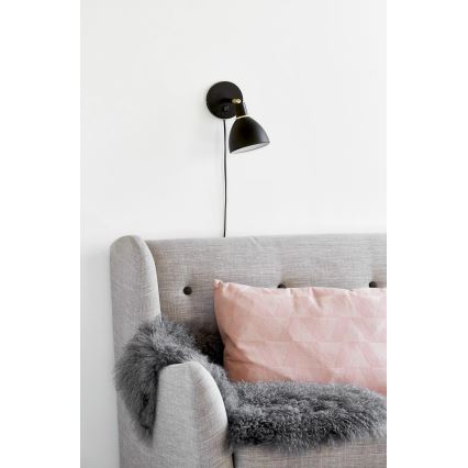 Nordlux - Væglampe RAY 1xE14/25W/230V sort