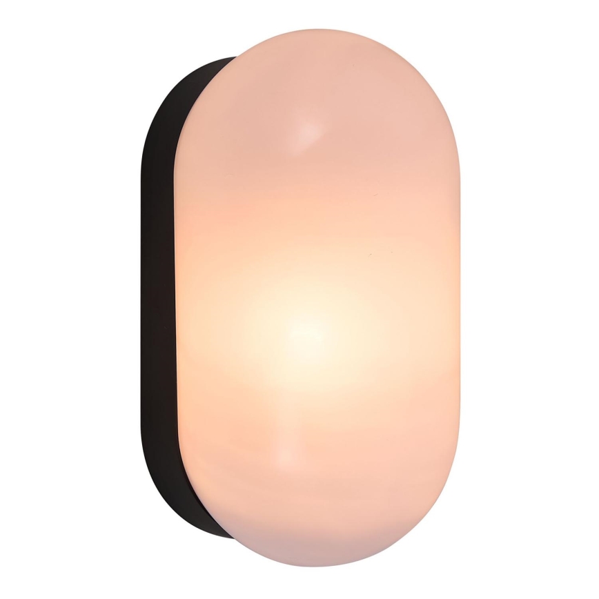 Nordlux - Væglampe til badeværelse FOAM 1xE27/55W/230V IP44 sort