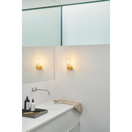 Nordlux - Væglampe til badeværelse TUTAN 1xE14/25W/230V IP44 messing